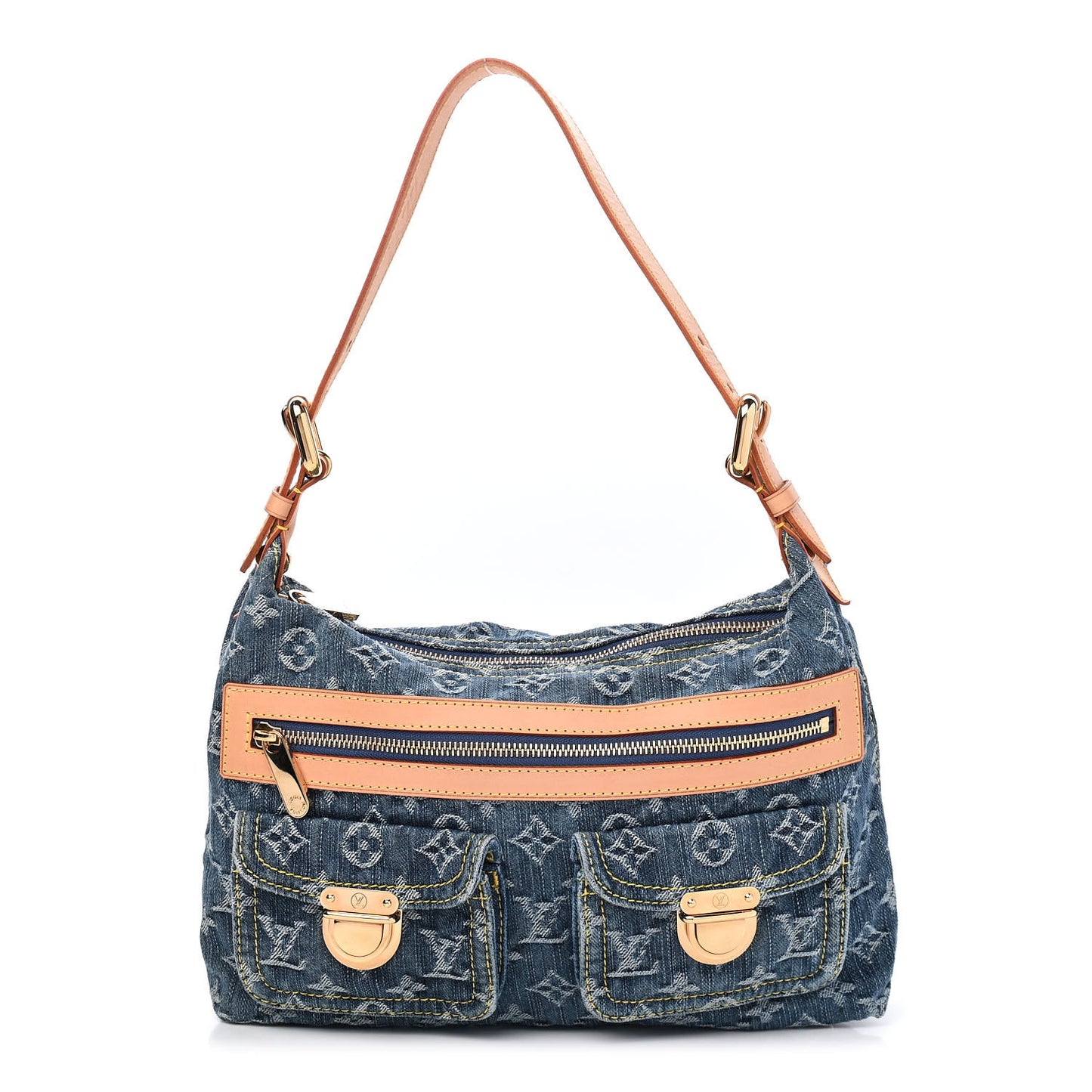 Monogram Denim Baggy PM Blue