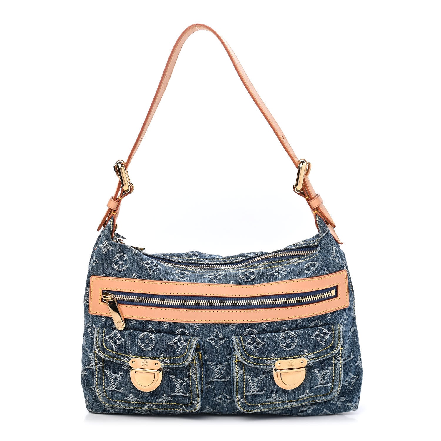 Louis Vuitton Monogram Denim Baggy PM Blue 1 of 9