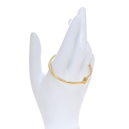 Tiffany 18K Yellow Gold Narrow T T1 Hinged Bangle Bracelet 2 of 5