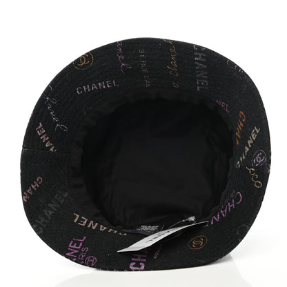 Chanel Denim Mood Cloche Bucket Hat S Black 7 of 8