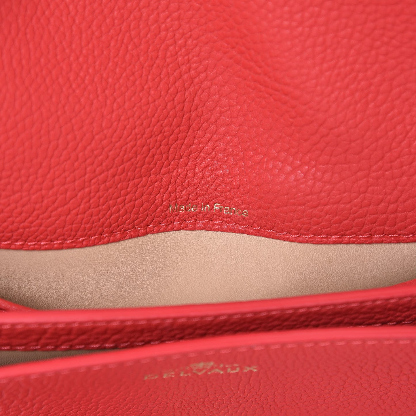 Crispy Calfskin Mini Le Mutin Saddle Bag Coral