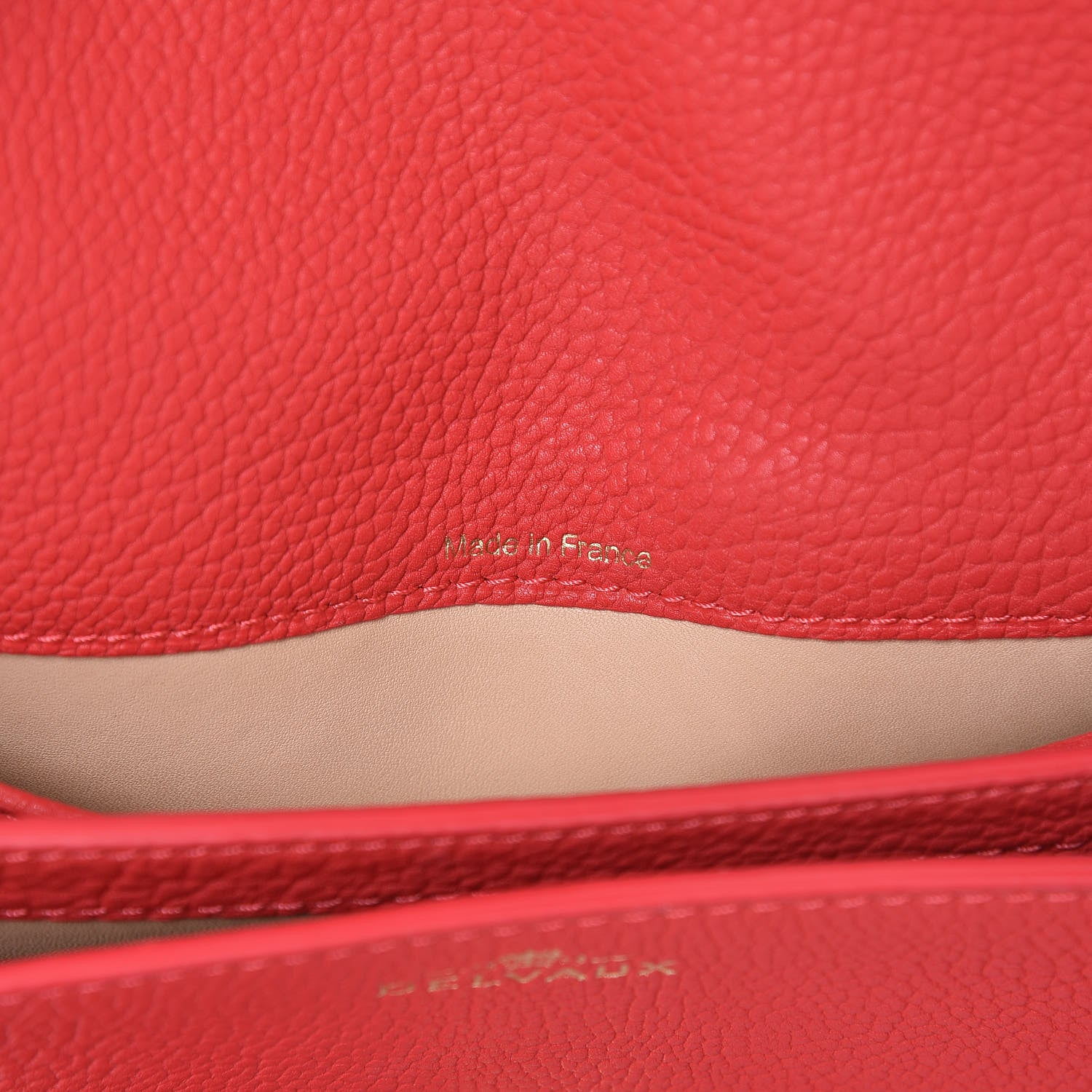 Delvaux Crispy Calfskin Mini Le Mutin Saddle Bag Coral 8 of 9
