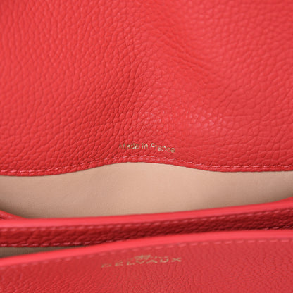 Delvaux Crispy Calfskin Mini Le Mutin Saddle Bag Coral 8 of 9