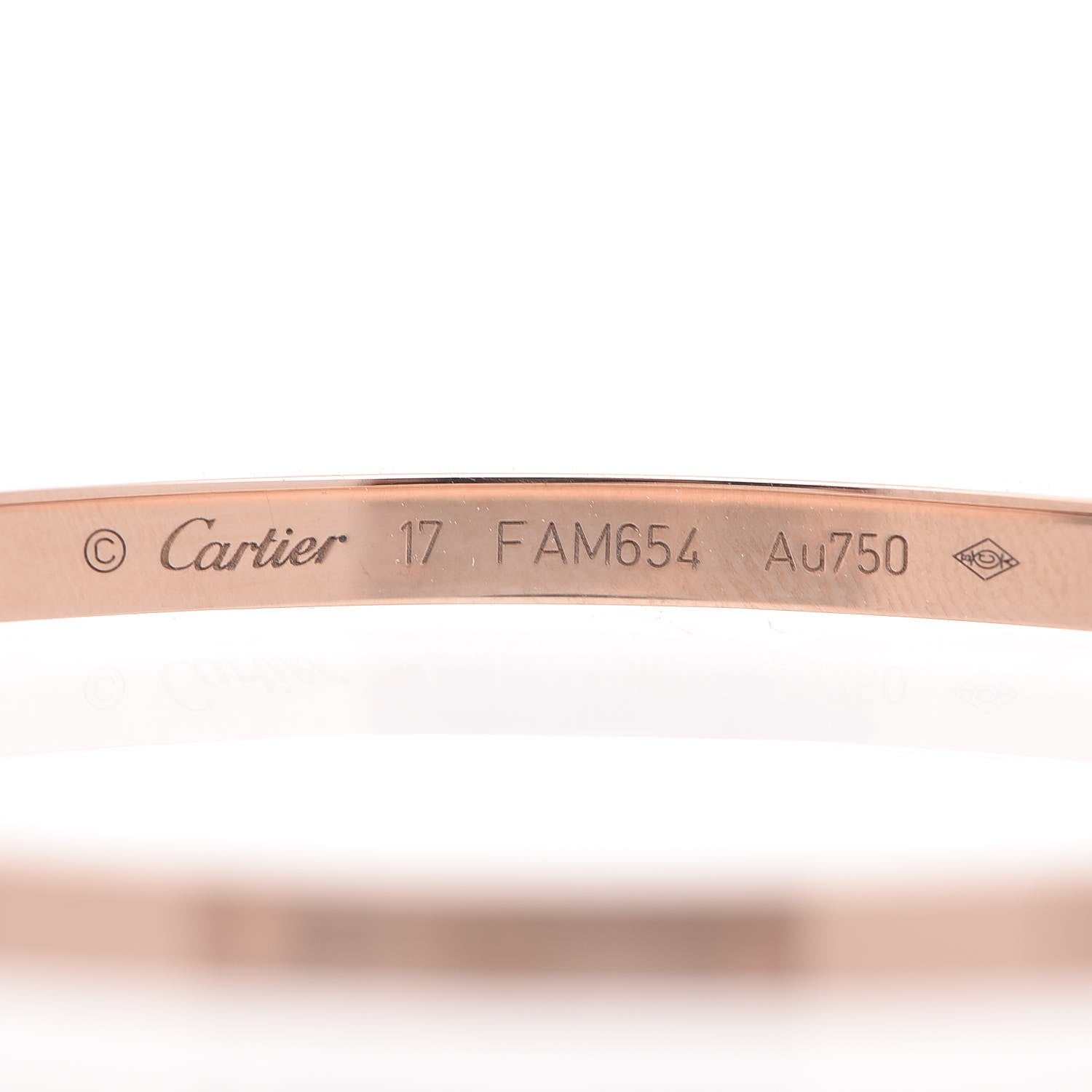 Cartier 18K Pink Gold Small LOVE Bracelet 17 4 of 6