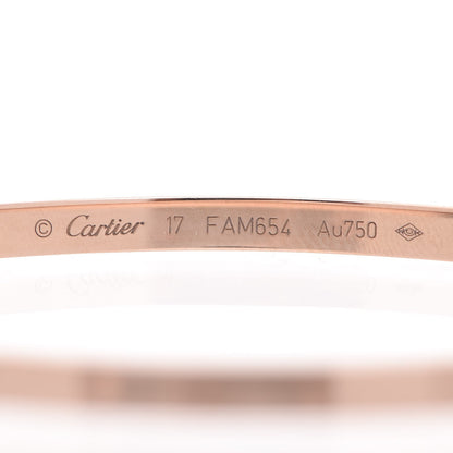 Cartier 18K Pink Gold Small LOVE Bracelet 17 4 of 6