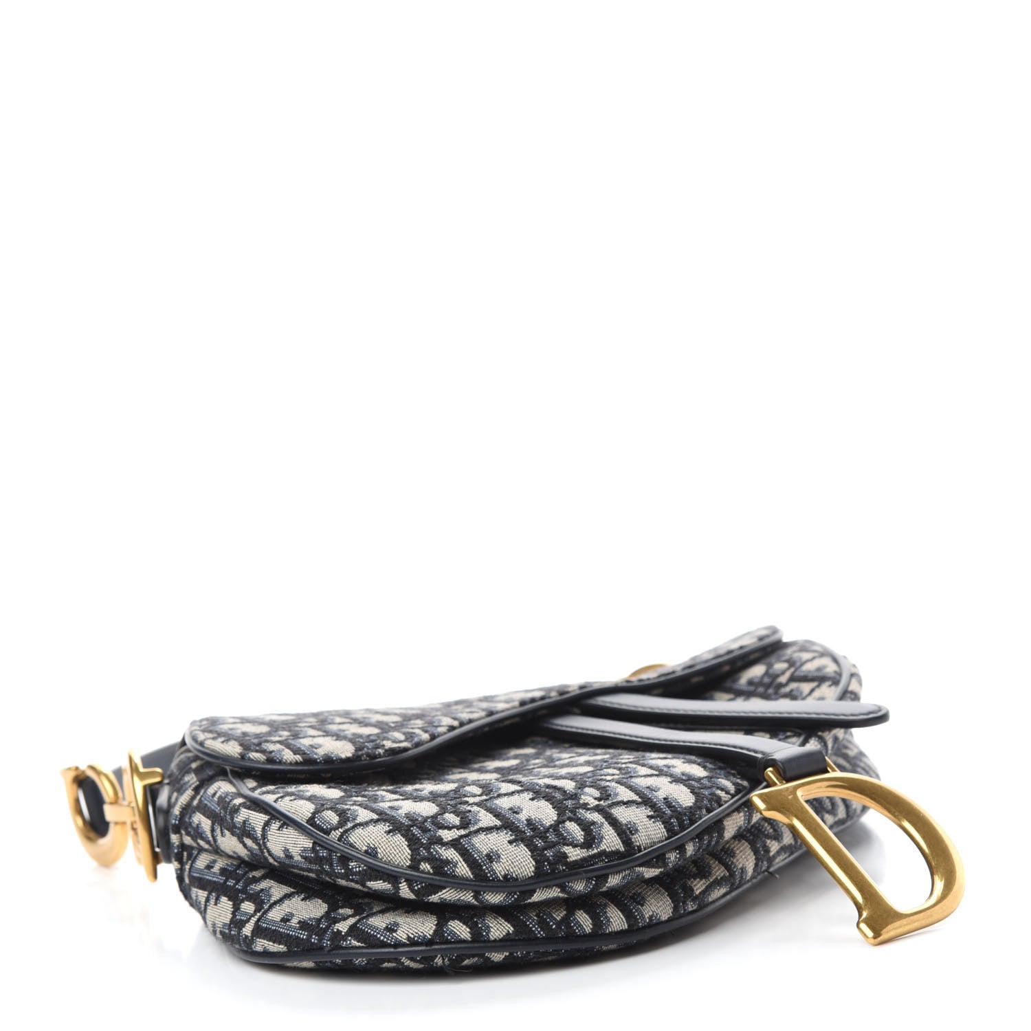 Christian Dior Oblique Saddle Bag Blue 4 of 10