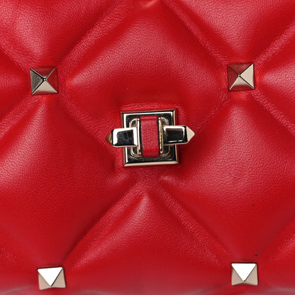 Valentino Garavani Nappa Candystud Wallet on Chain Rouge Pur 11 of 13
