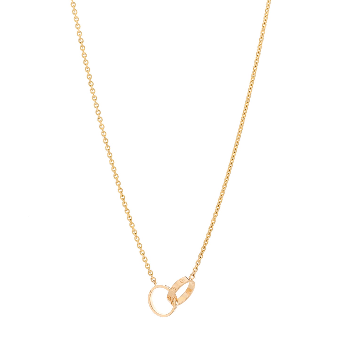 18K Pink Gold Interlocking LOVE Necklace