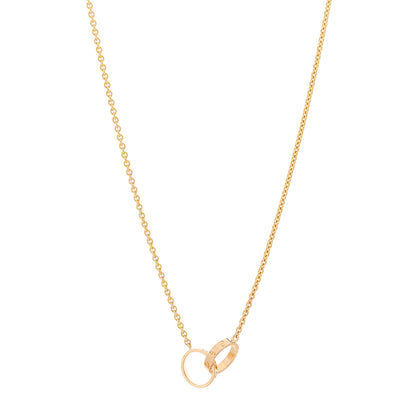 Cartier 18K Pink Gold Interlocking LOVE Necklace 1 of 5