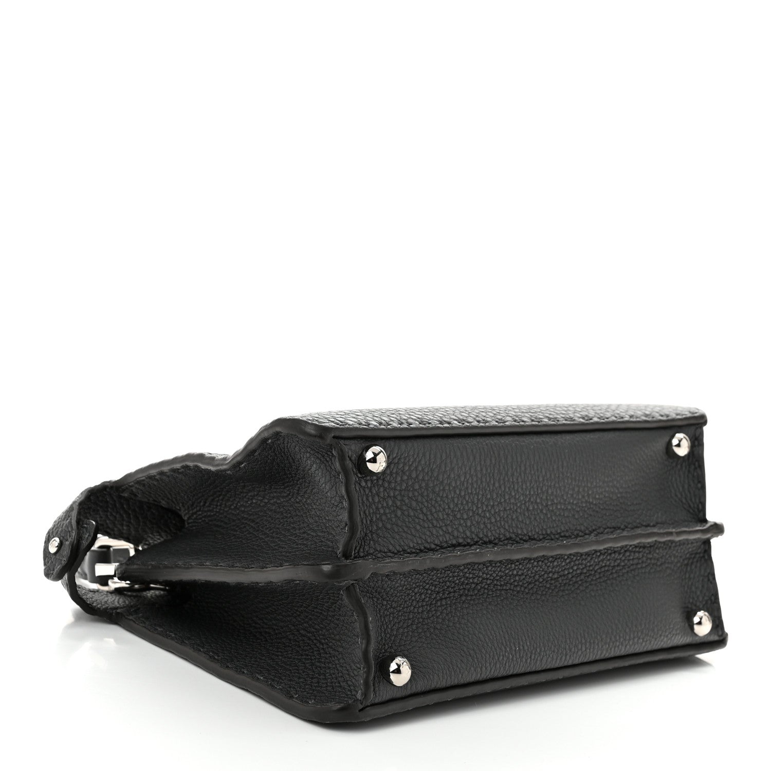 Fendi Cuoio Romano Selleria Chamois Small Peekaboo I SEE U Satchel Asfalto Camelia 4 of 10