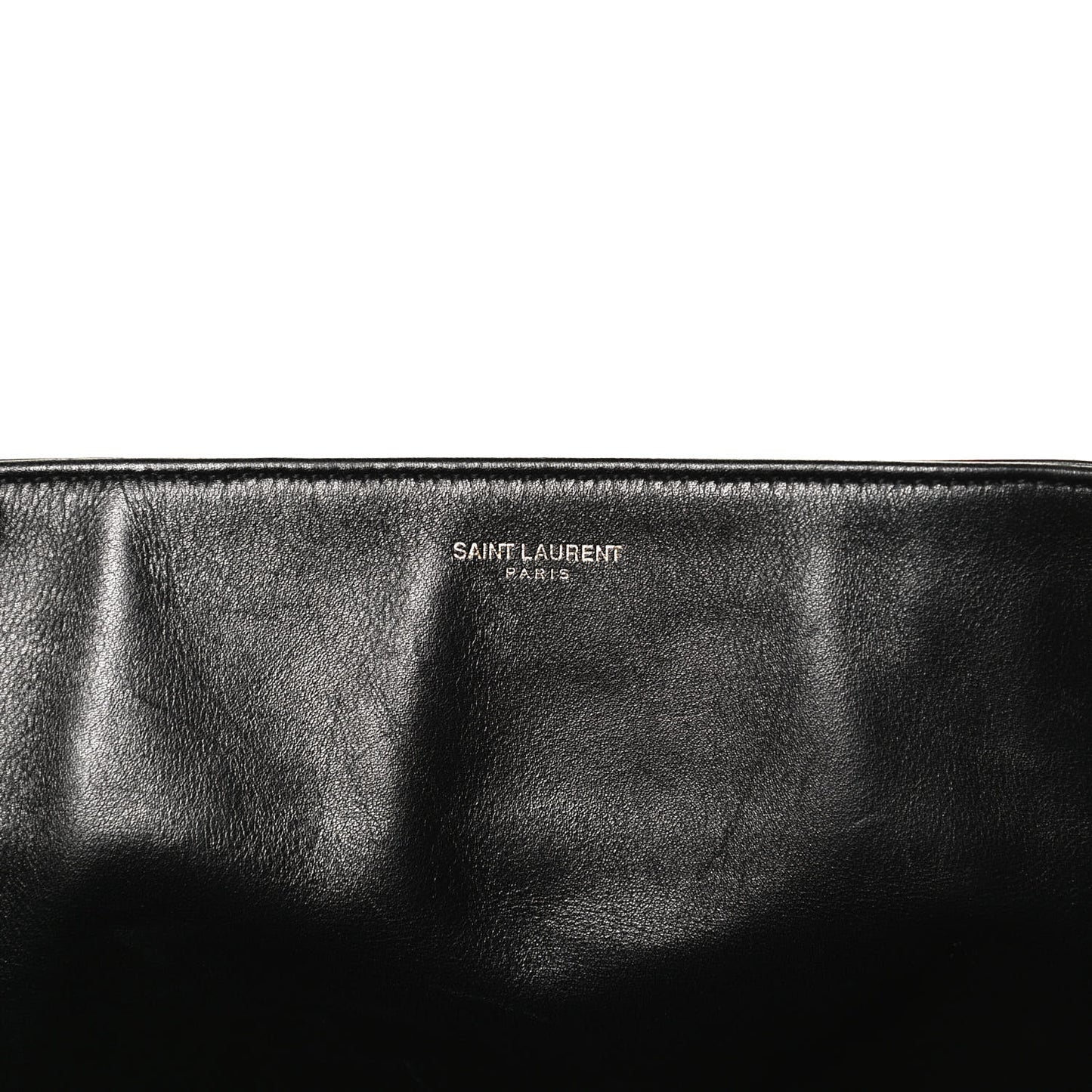 Calfskin Canvas North South Reversible Shopping Tote Black