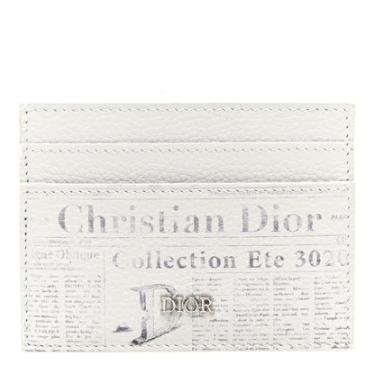 Christian Dior X DANIEL ARSHAM Grained Calfskin Newspaper Card Holder White 1 of 7