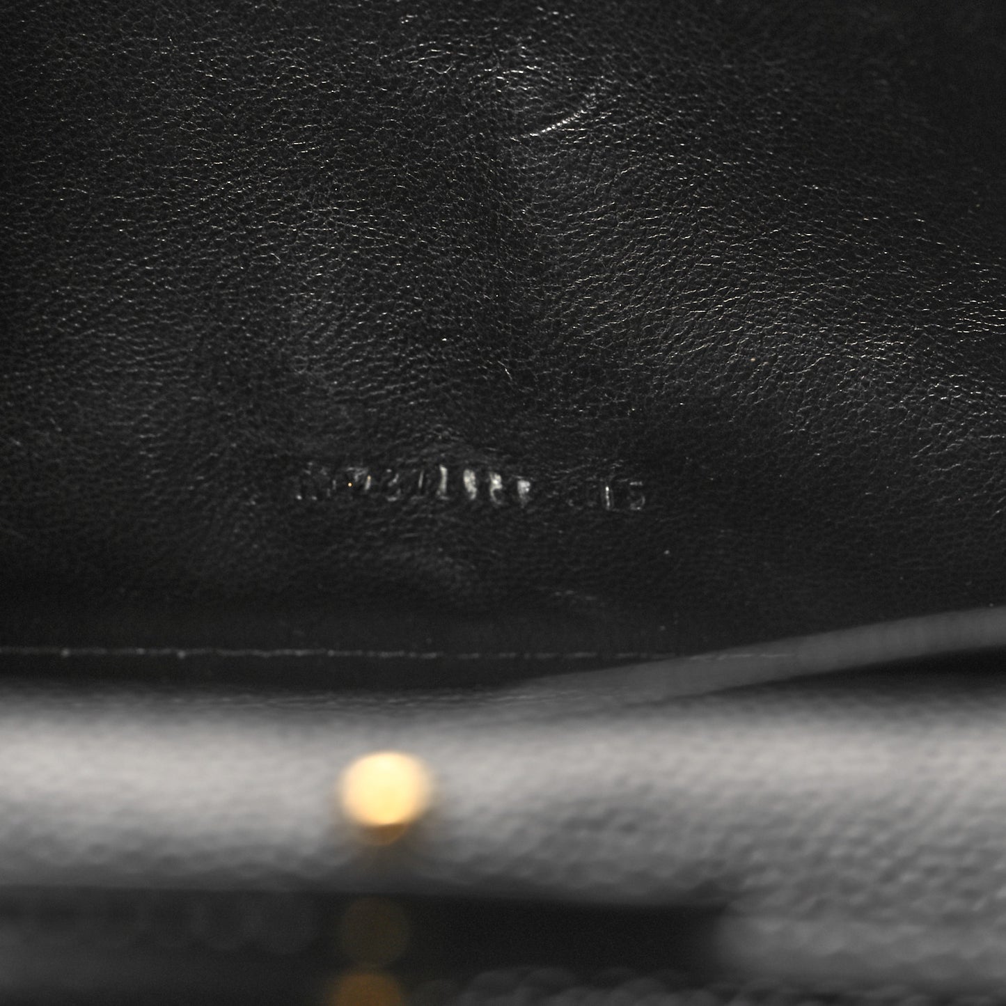 Grain De Poudre Matelasse Chevron Monogram Chain Wallet Black