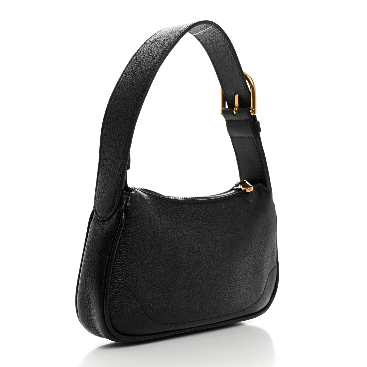 Goatskin Mini Aphrodite Shoulder Bag Black
