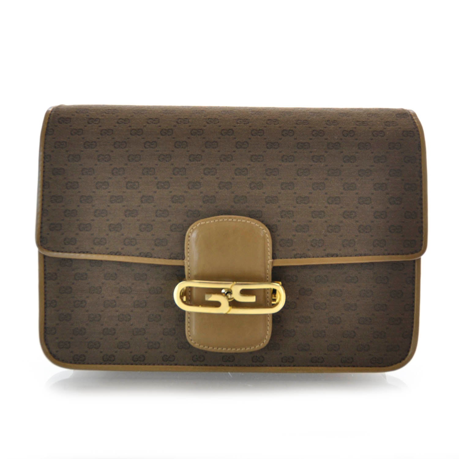 Gucci Monogram GG Shoulder Bag Brown 1 of 6