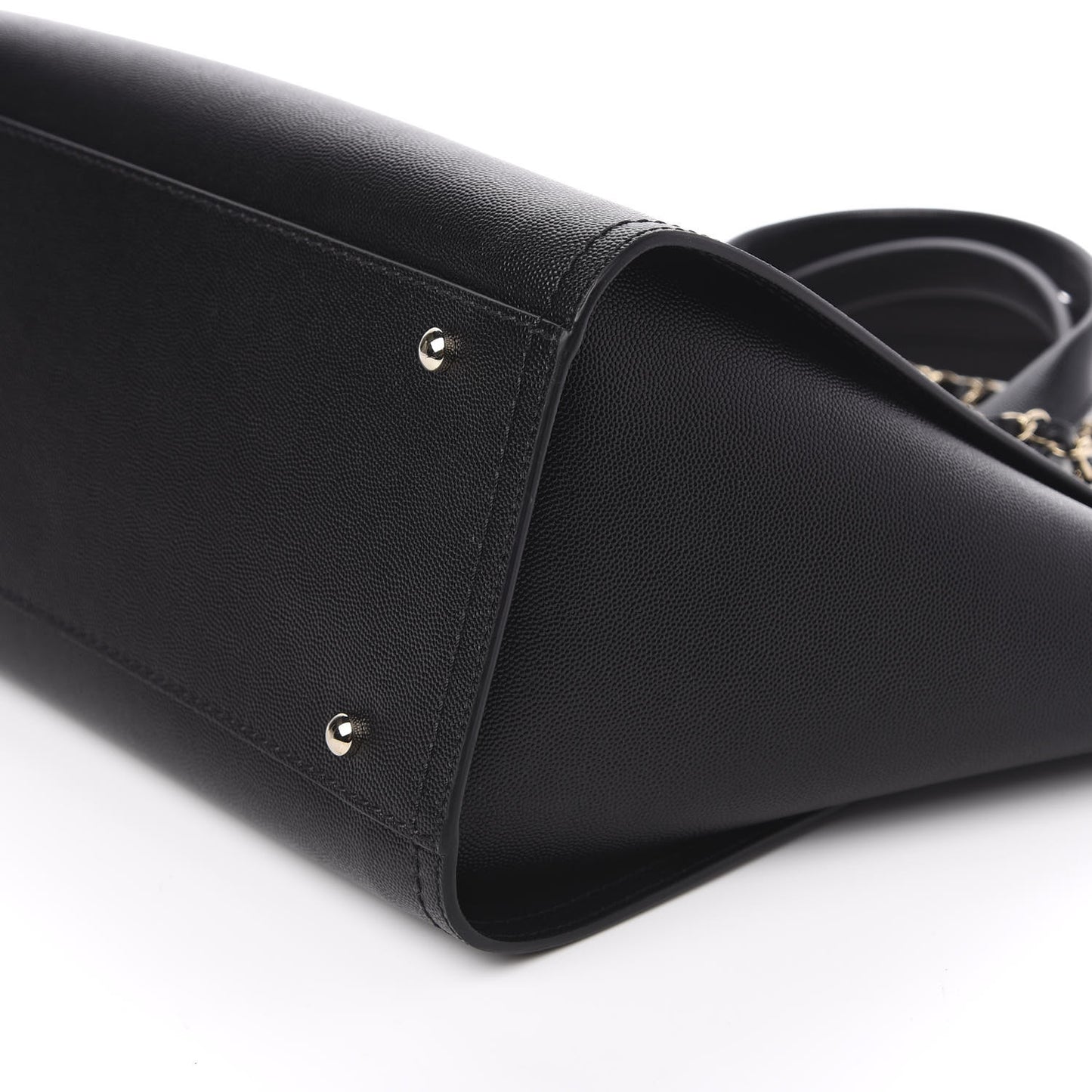 Caviar Medium Studded Deauville Tote Black