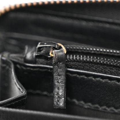 Gucci Calfskin Matelasse GG Marmont Zip Around Wallet Black 9 of 15
