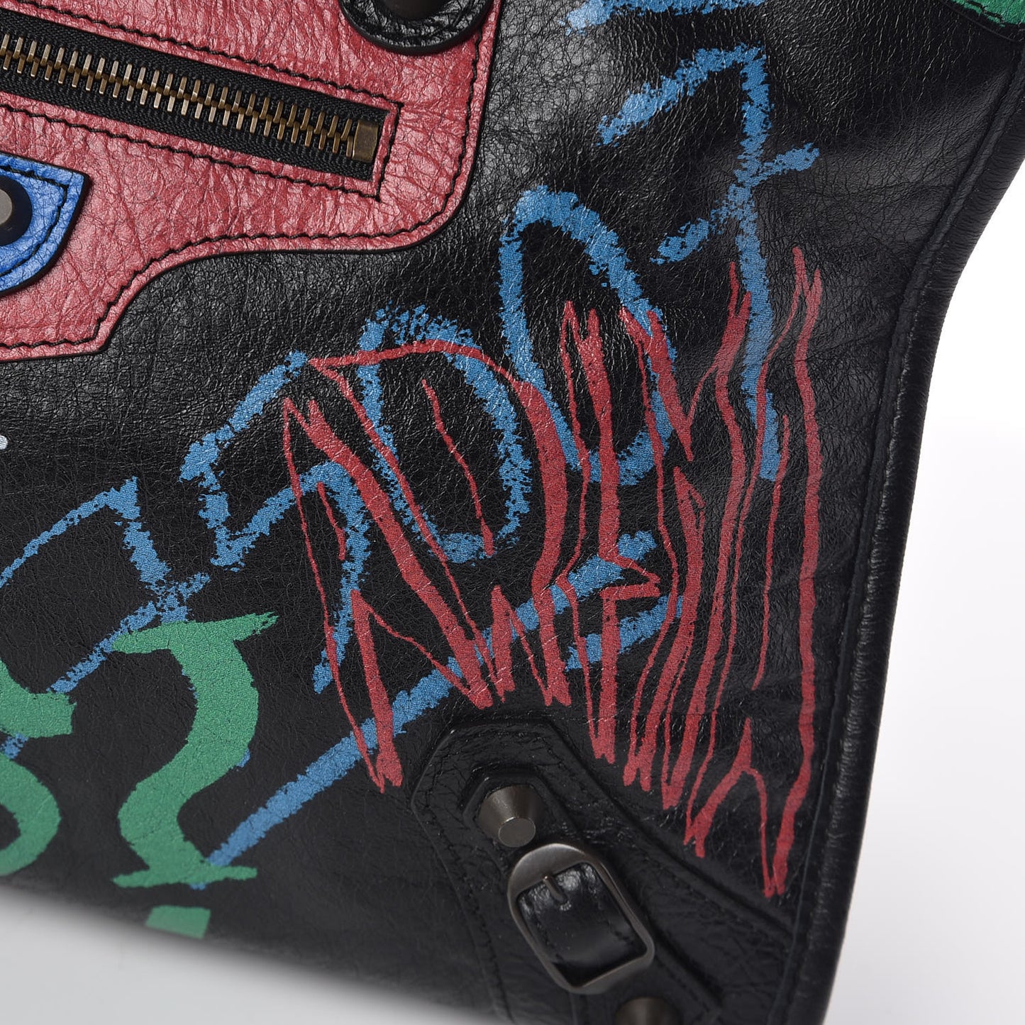 Agneau Graffiti All Over Classic Hardware City Black Vert Rouge