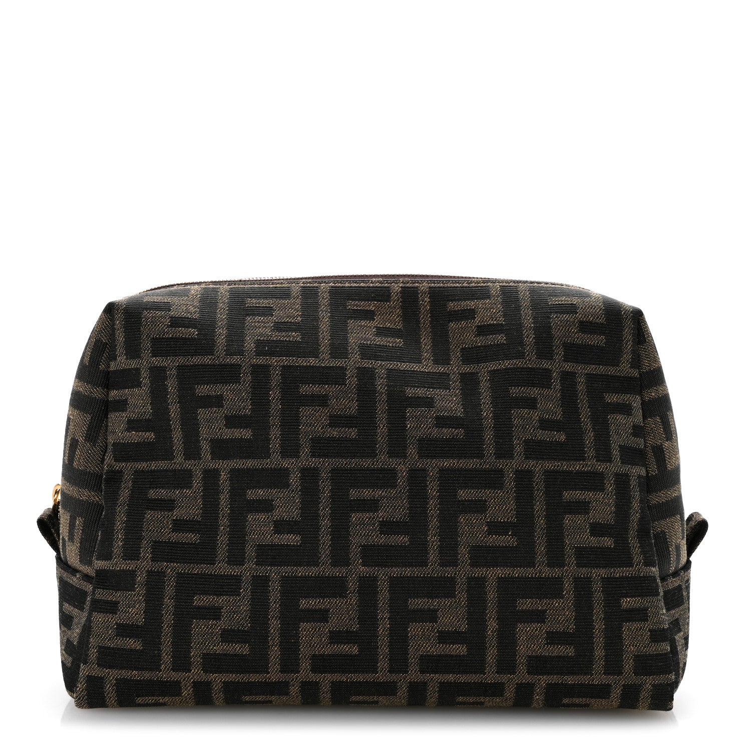 Fendi Fabric Jacquard FF 1974 Medium Trapezoid Beauty Pouch
