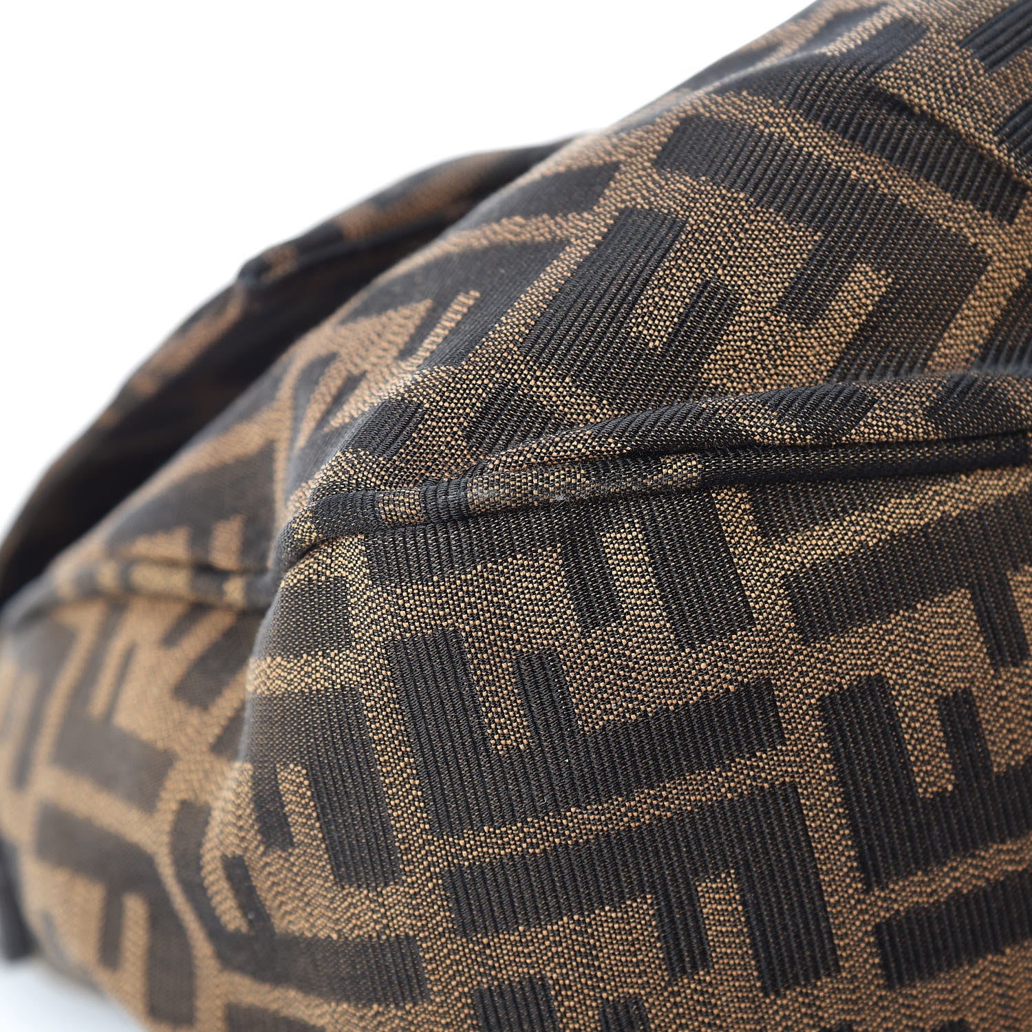Fendi Zucca Patent Mia Shoulder Flap Tobacco 9 of 13