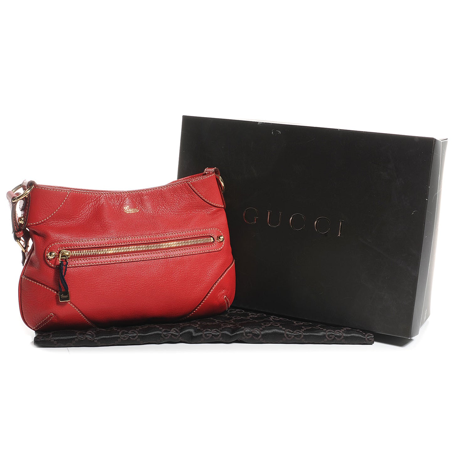 Leather Capri Shoulder Bag Red
