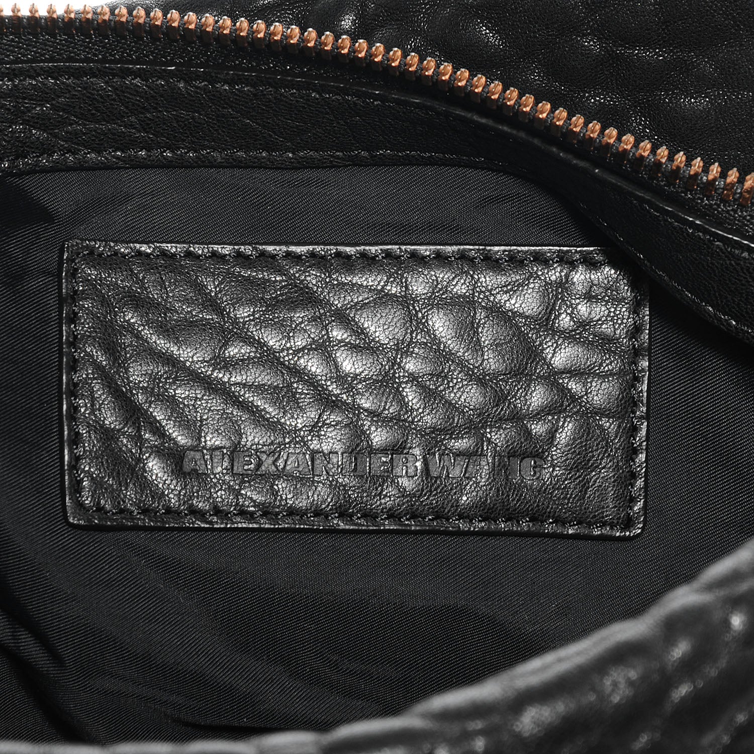Alexander Wang Leather Rocco w Rose Gold Hardware Black 7 of 7