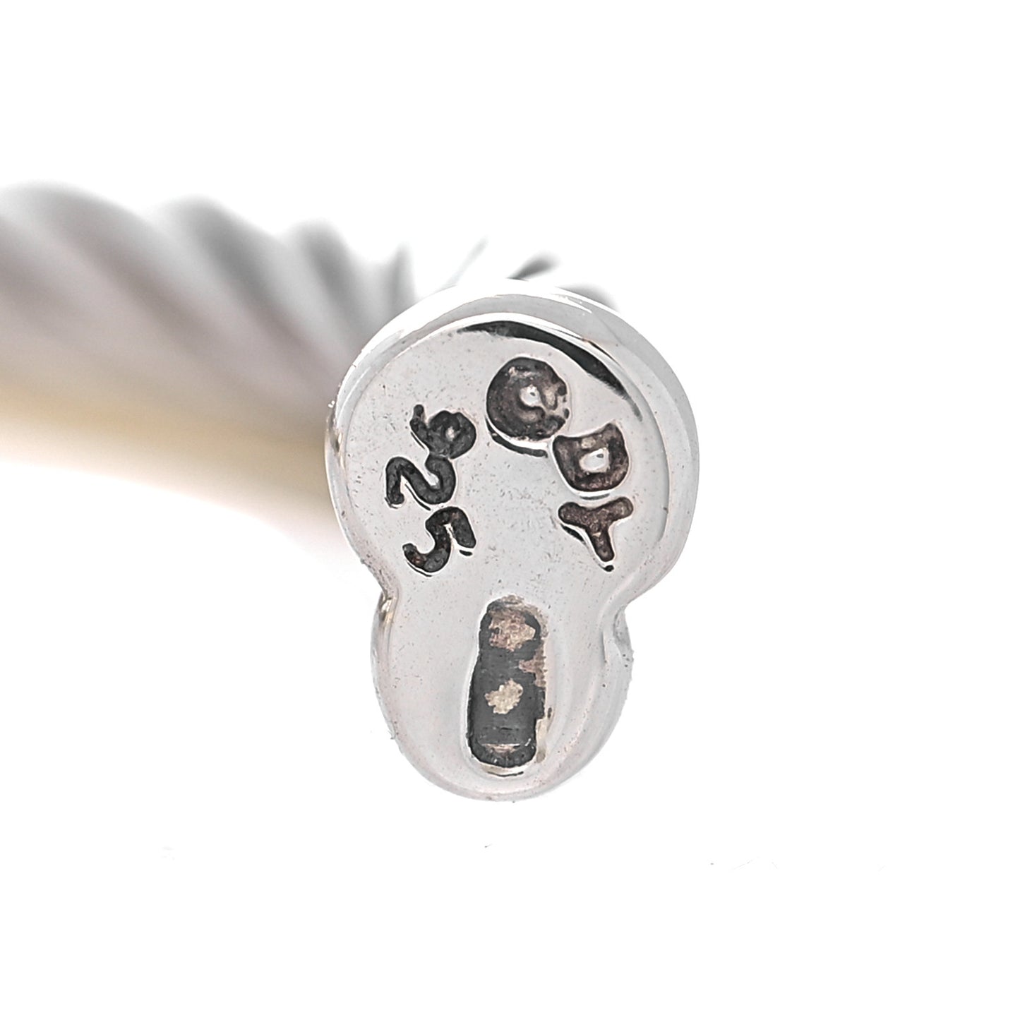 Sterling Silver 18K Yellow Gold 31mm Crossover Cable Hoop Earrings