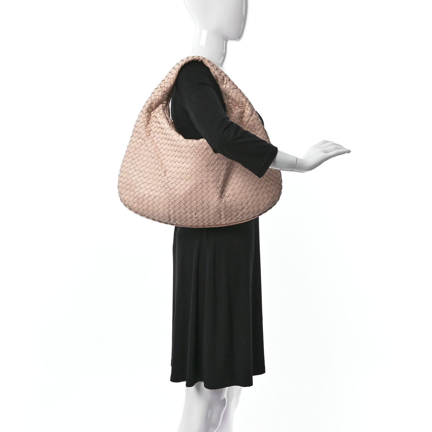Nappa Intrecciato Large Veneta Hobo Flamingo