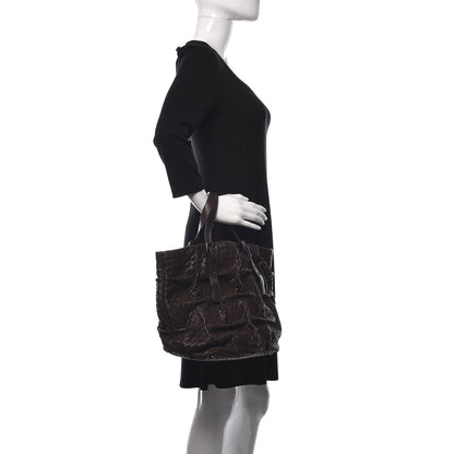 Bottega Veneta Nappa Intrecciato Pleated Tote Ebano 2 of 14