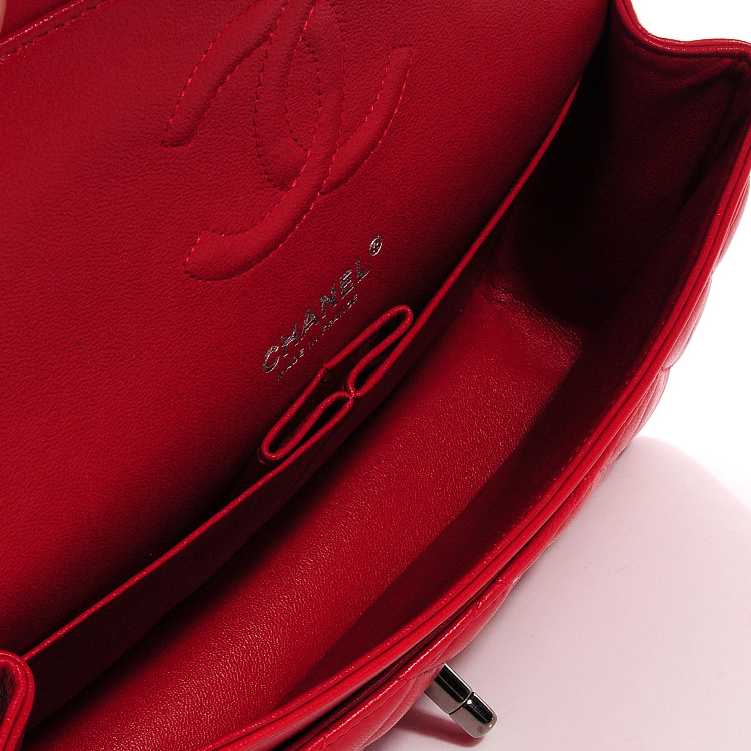 Chanel Lambskin Quilted Medium Double Flap Red 5 of 9