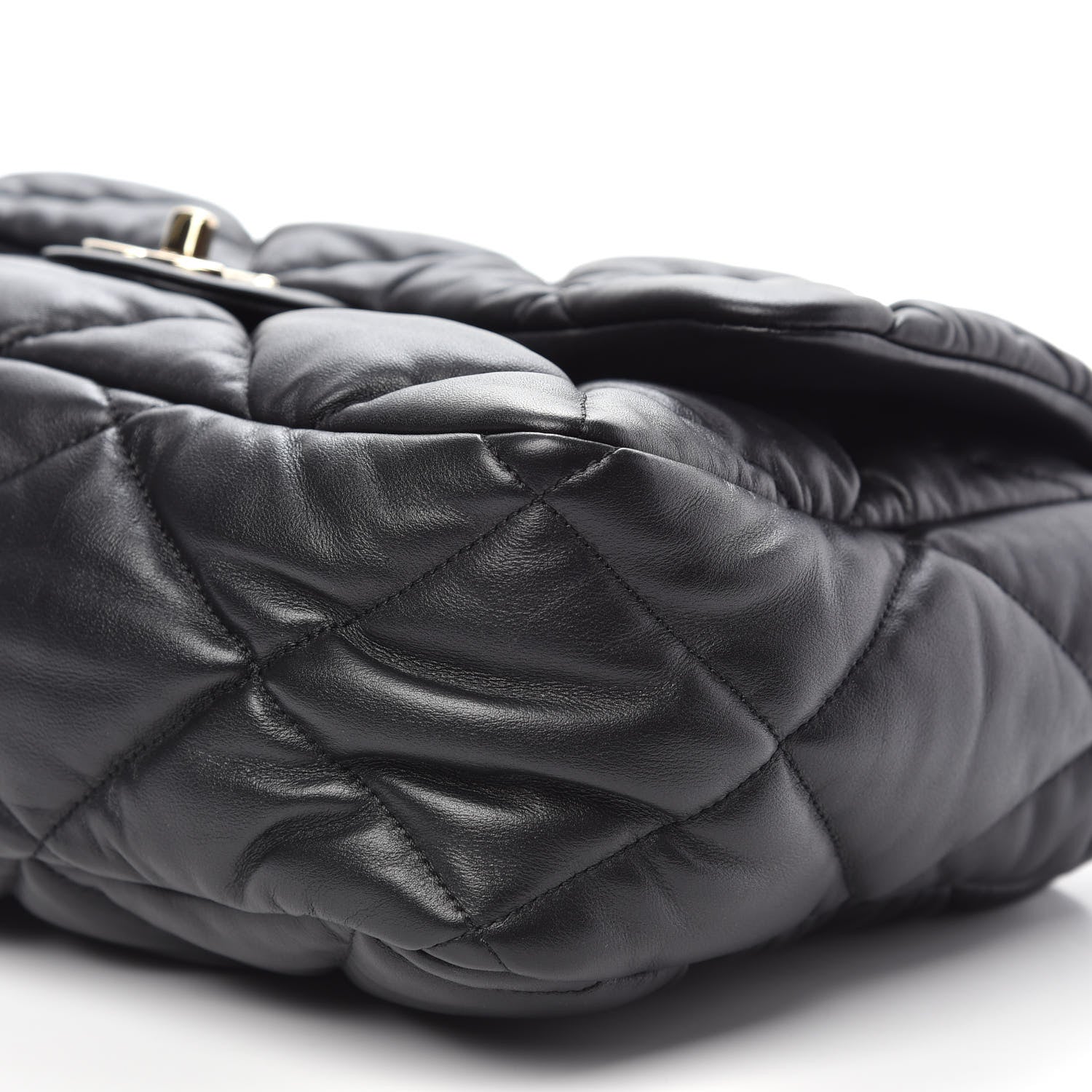 Chanel Calfskin Quilted Large Bubbly Flap Black 10 of 11