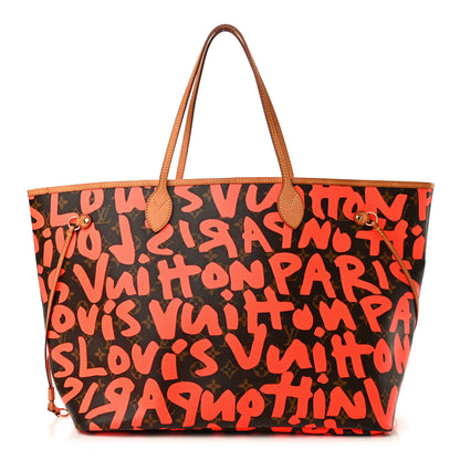 Louis Vuitton Monogram Graffiti Neverfull GM Orange 1 of 9