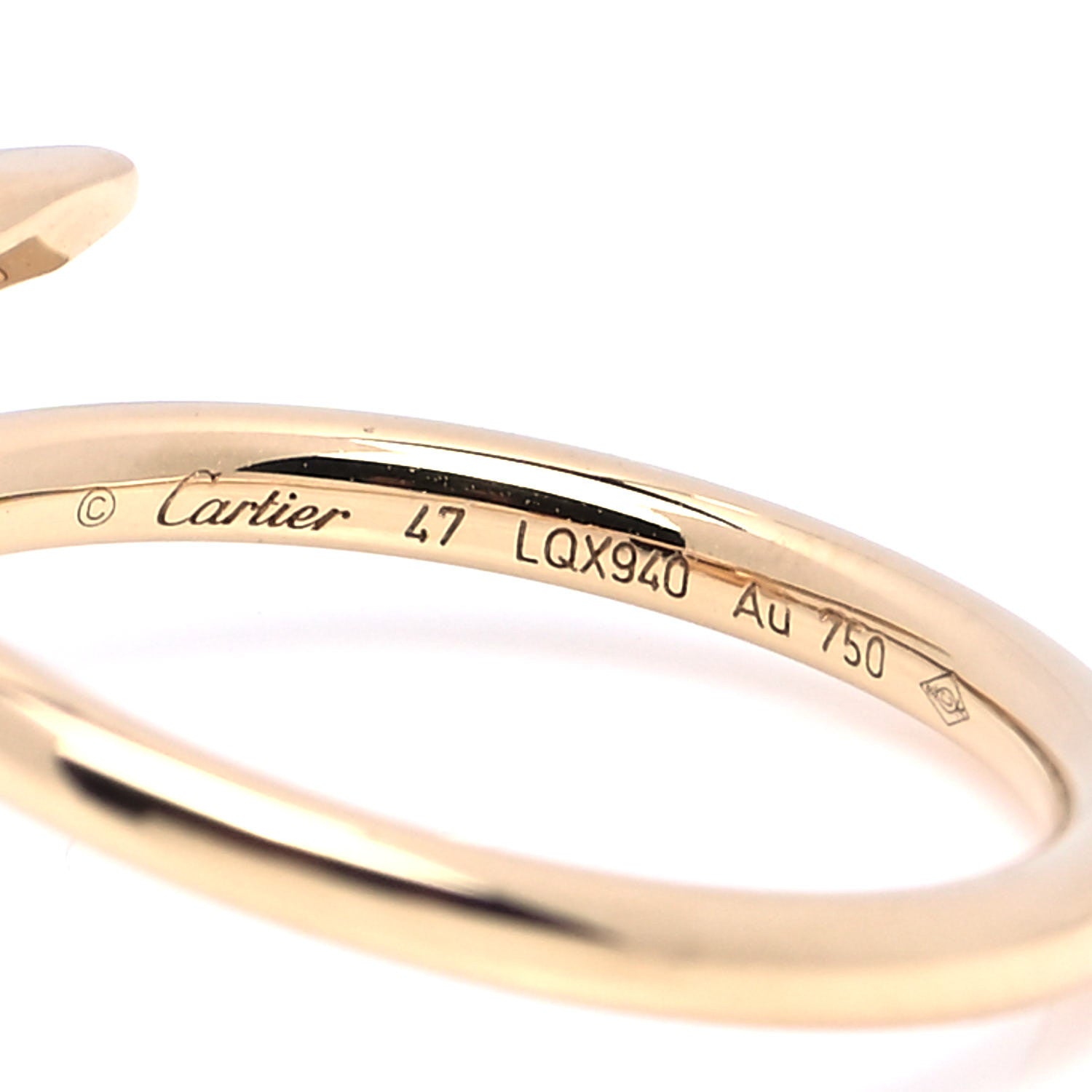 Cartier 18K Yellow Gold Small Juste Un Clou Ring 47 4 4 of 5