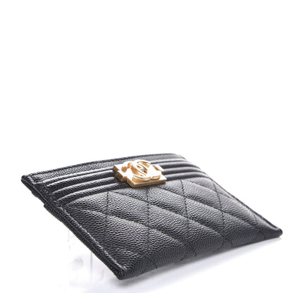 Chanel Caviar Quilted Boy Card Holder Black 4 of 18