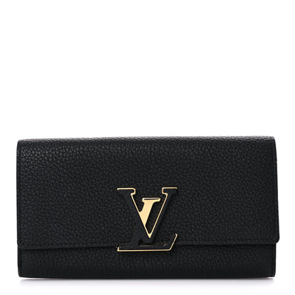 Louis Vuitton Taurillon Capucines Wallet Black 1 of 9