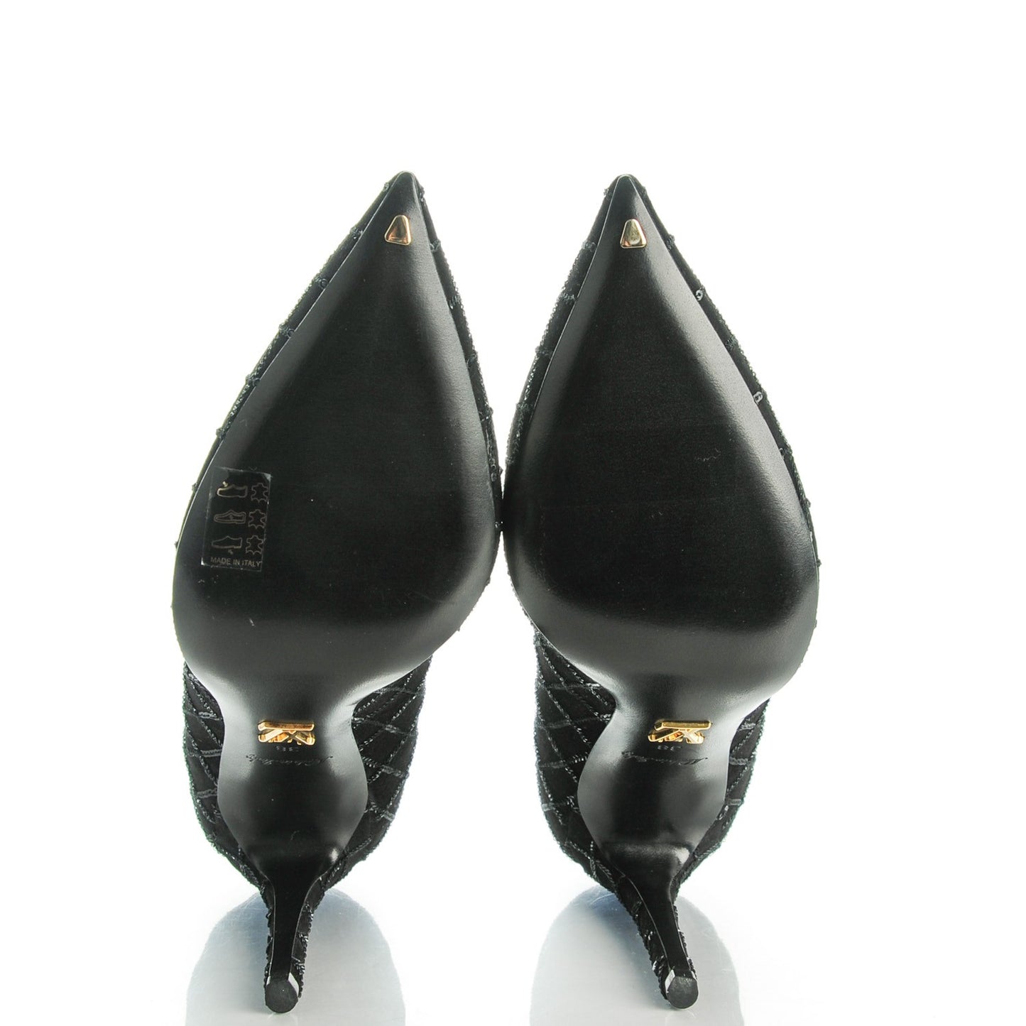 Suede Sequin Afterglow Pumps 38 Black