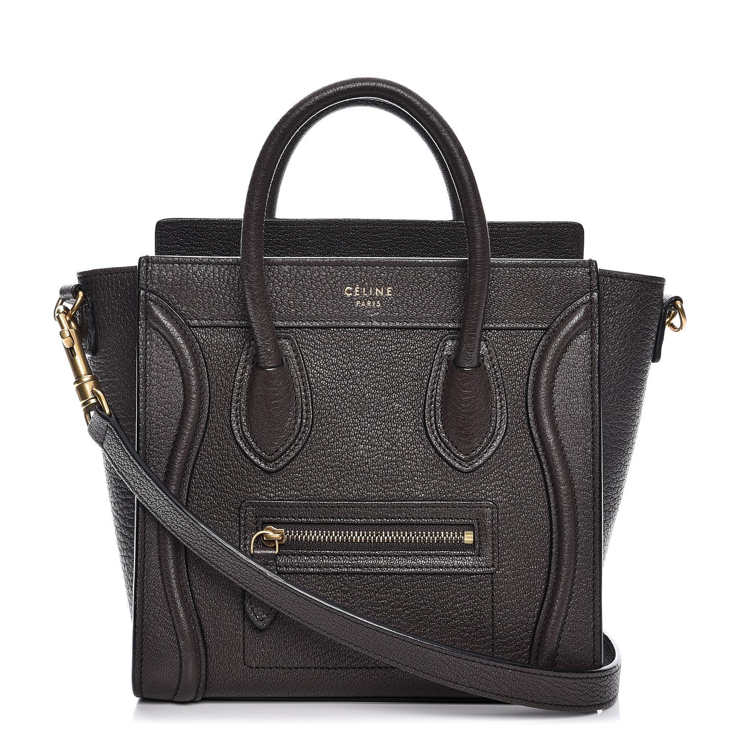 Goatskin Nano Luggage Dark Taupe