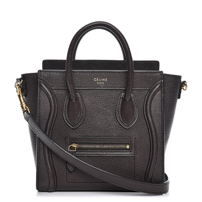 Celine Goatskin Nano Luggage Dark Taupe 1 of 10