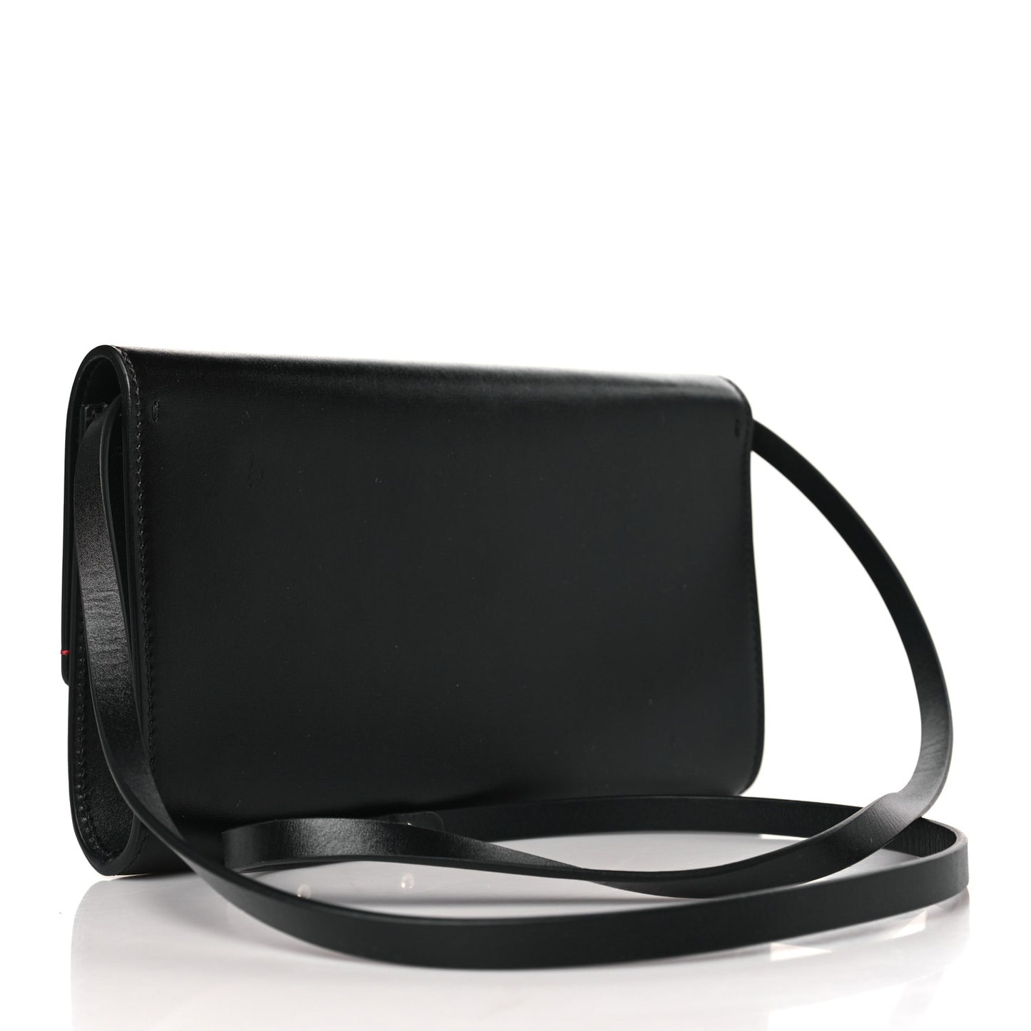 Calfskin VCase Chain Wallet Black