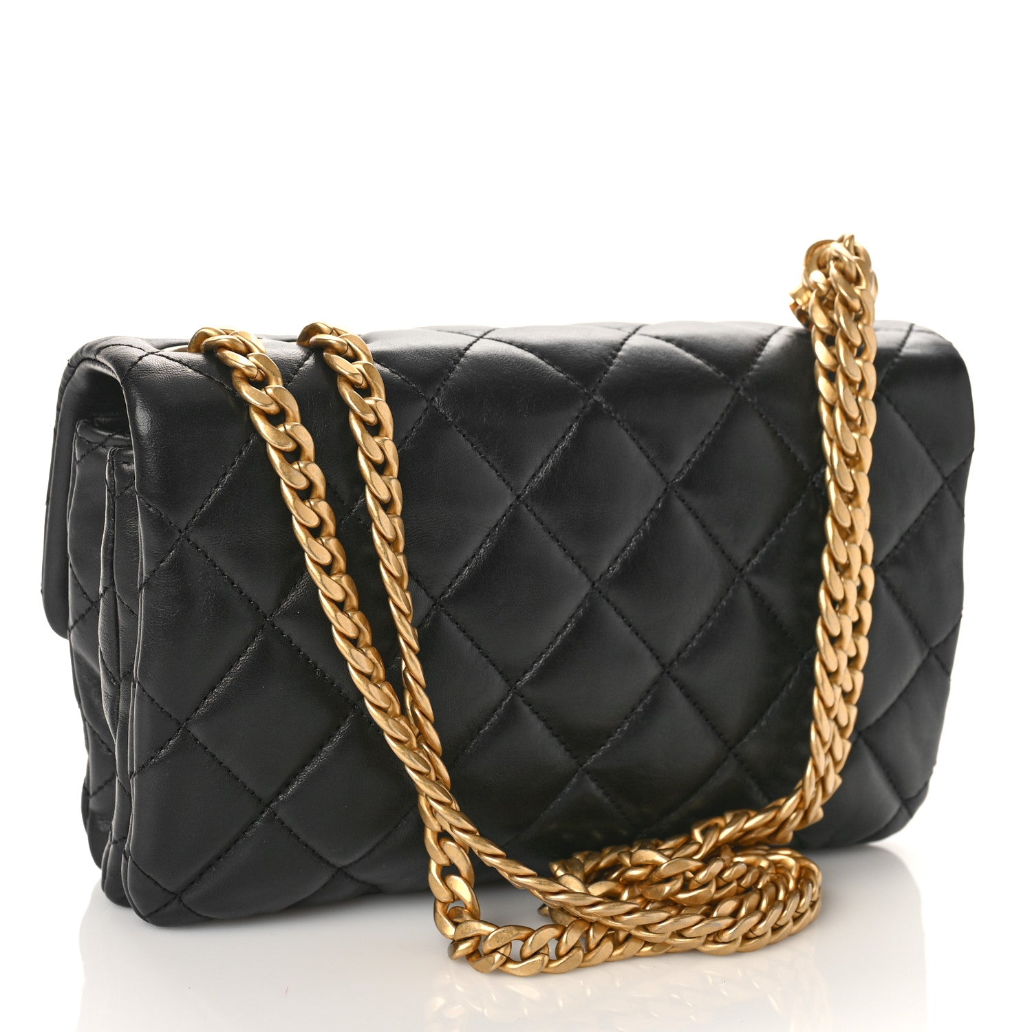 Chanel Lambskin Quilted Small Pillow Crush Flap Black 3 of 9