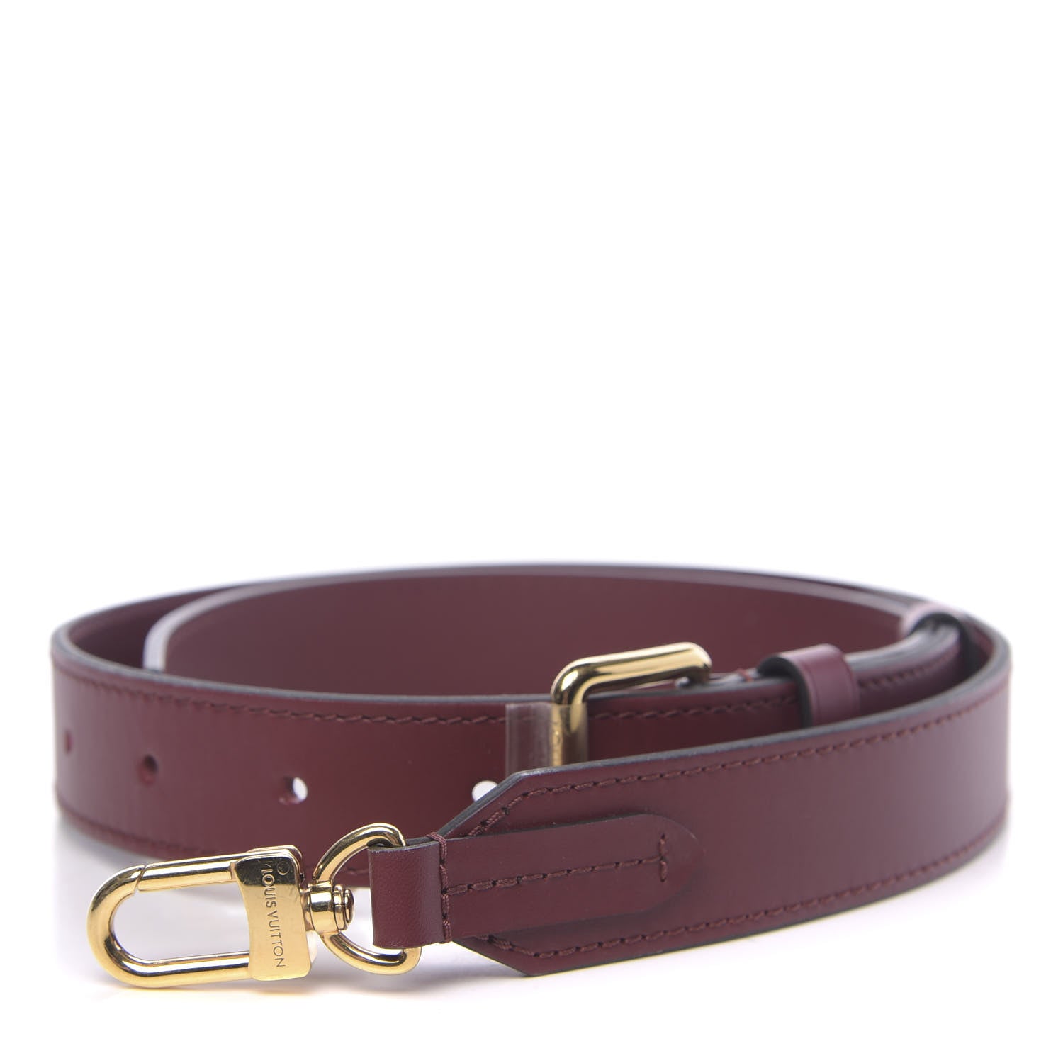Louis Vuitton Calfskin Adjustable Shoulder Strap Burgundy 1 of 3