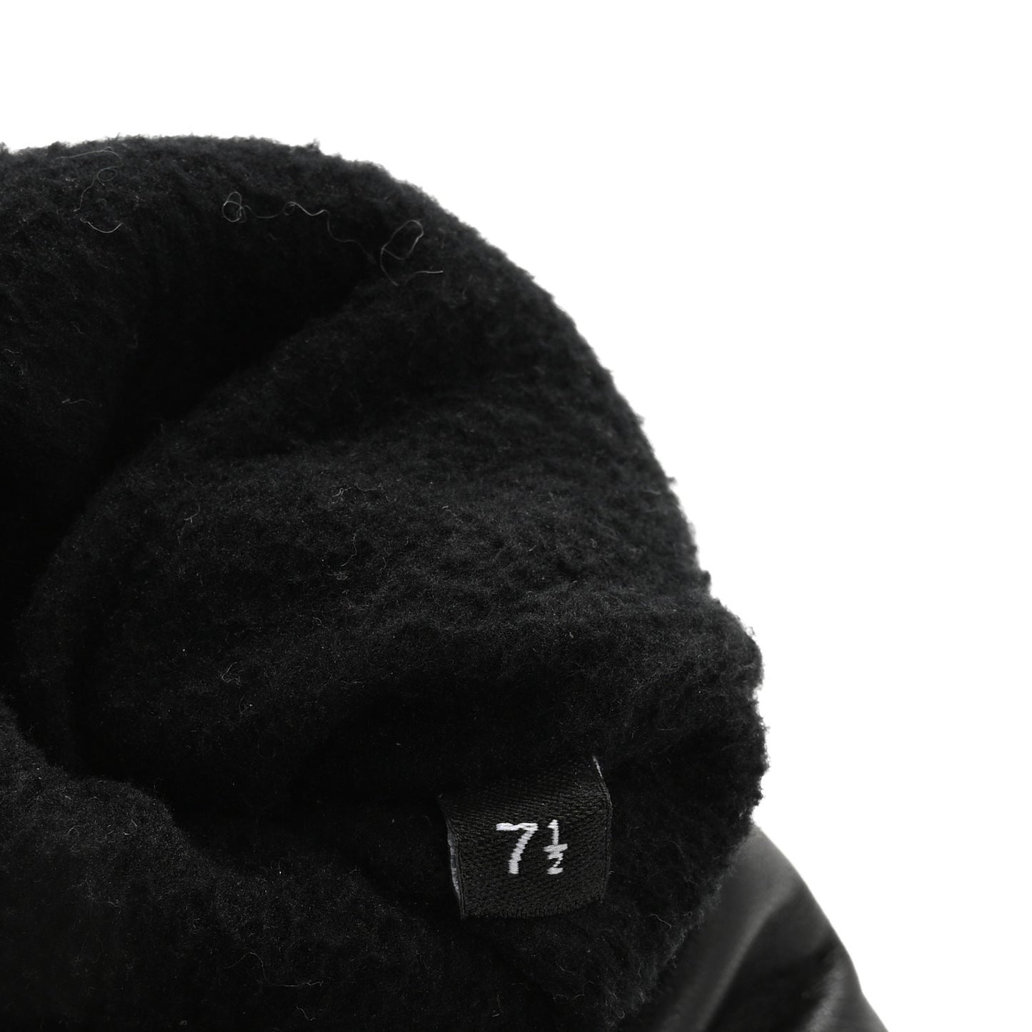 Lambskin Nylon Pearl CC Mittens 7.5 Black