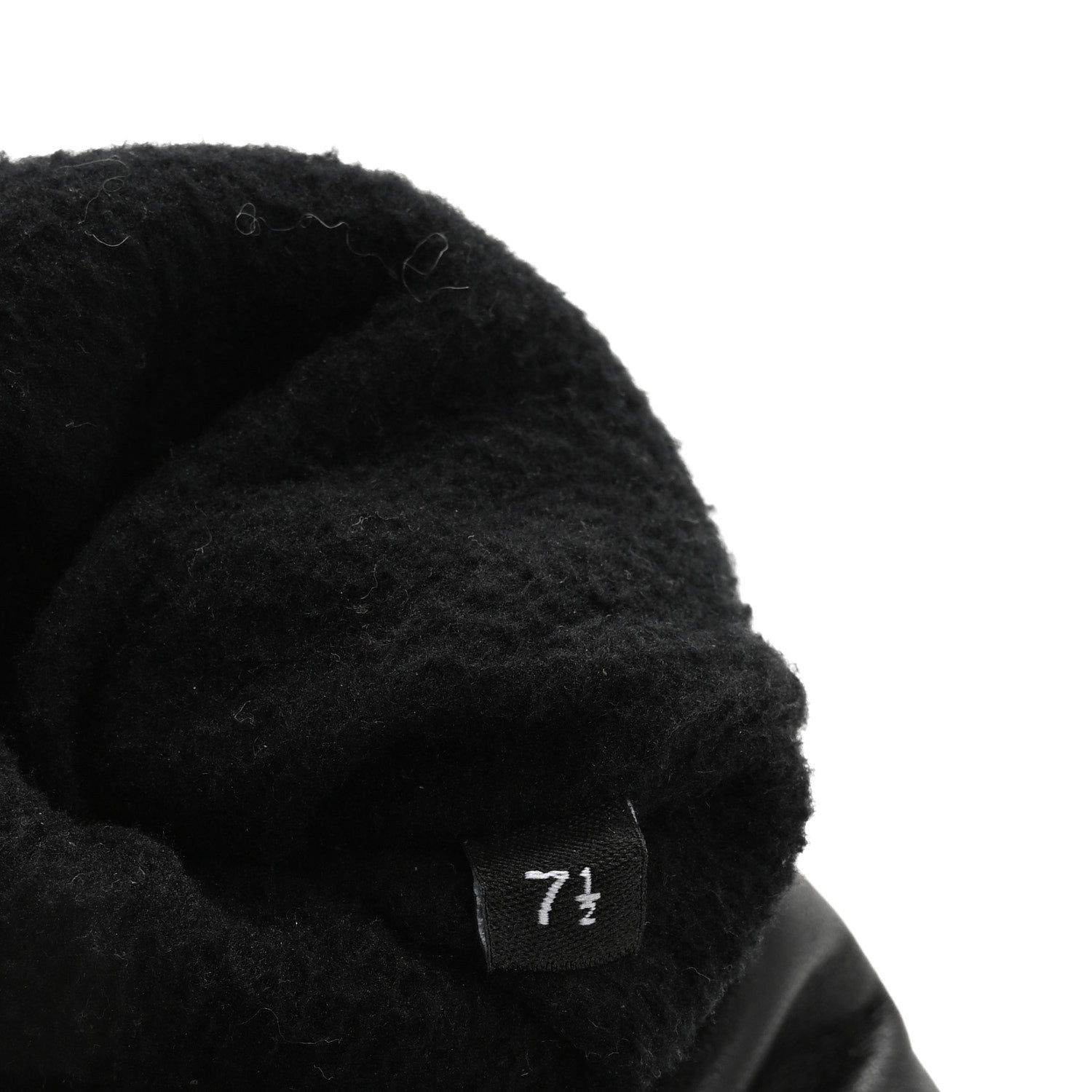 Chanel Lambskin Nylon Pearl CC Mittens 7.5 Black 4 of 5