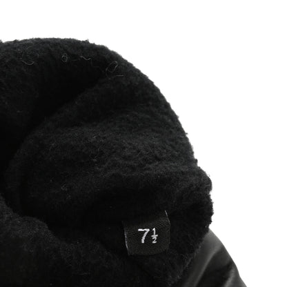 Chanel Lambskin Nylon Pearl CC Mittens 7.5 Black 4 of 5