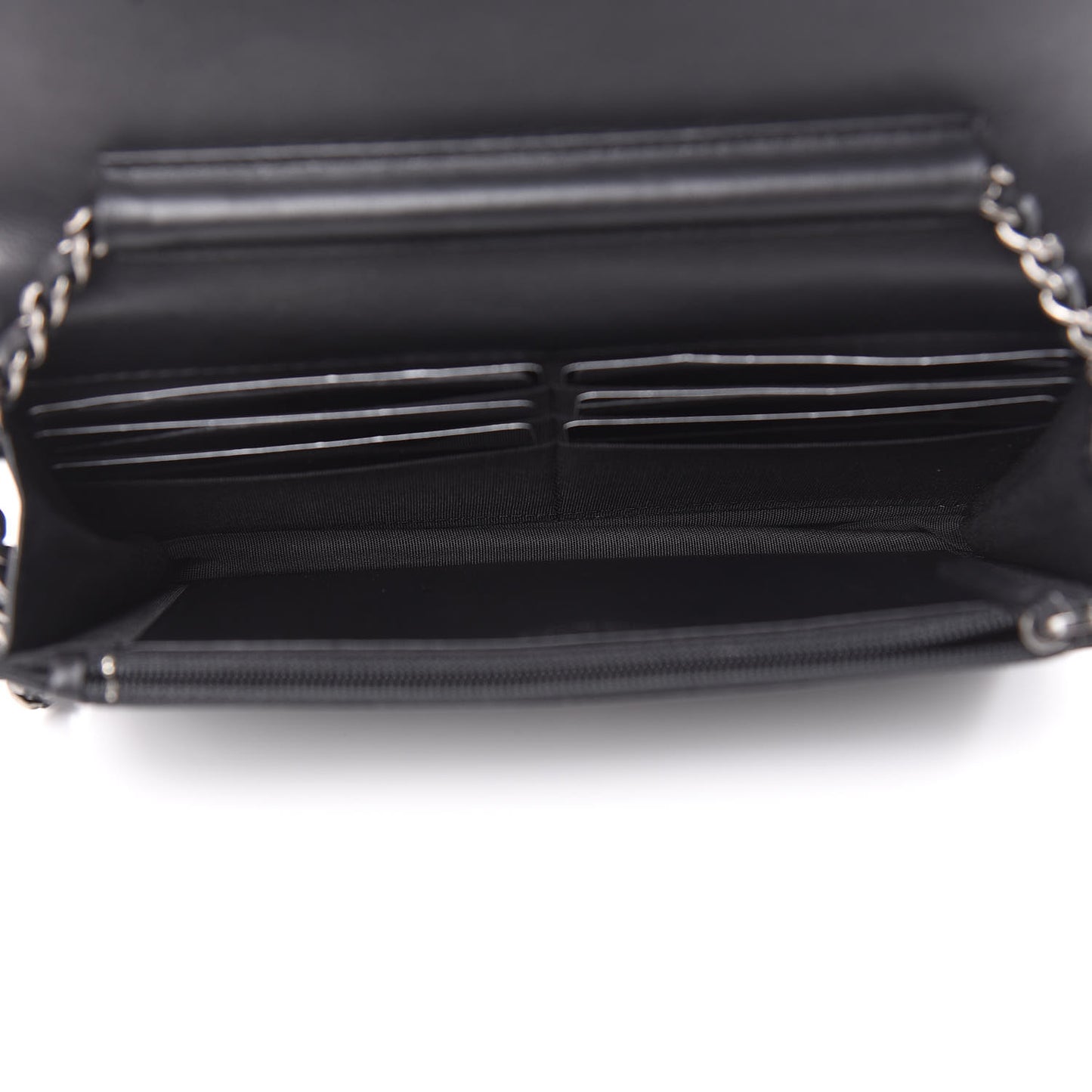Lambskin Quilted Boy Wallet On Chain WOC Black