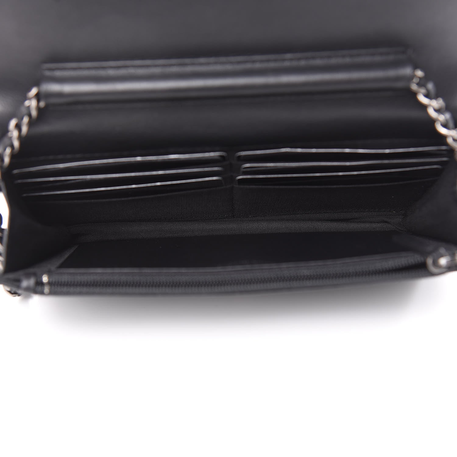 Chanel Lambskin Quilted Boy Wallet On Chain WOC Black 5 of 11