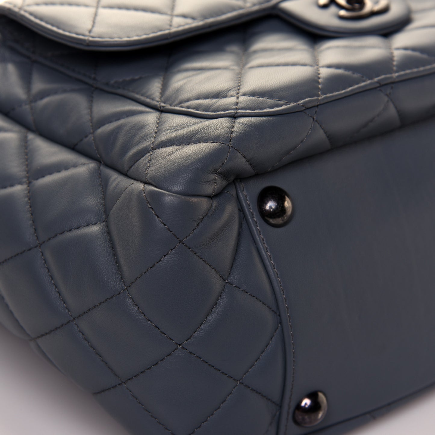 Lambskin Quilted Hobo Blue