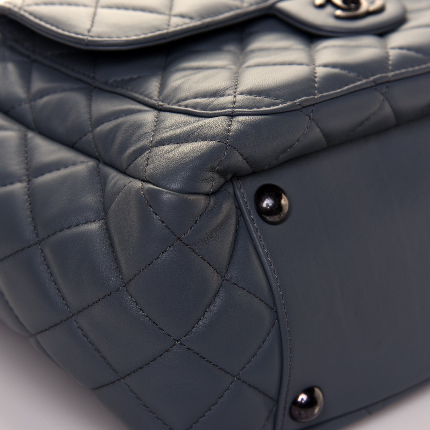 Chanel Lambskin Quilted Hobo Blue 17 of 32