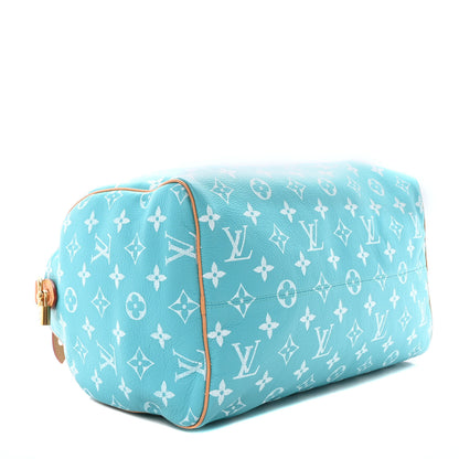 Louis Vuitton Calfskin Monogram Speedy P9 Bandouliere 40 Turquoise 5 of 10