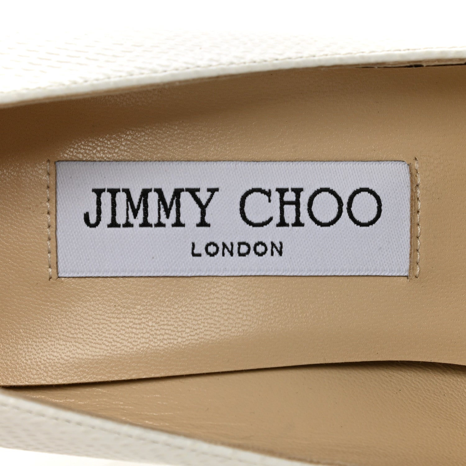 Jimmy Choo Lizard Embossed Anouk 120 Pumps 35.5 Latte 7 of 8